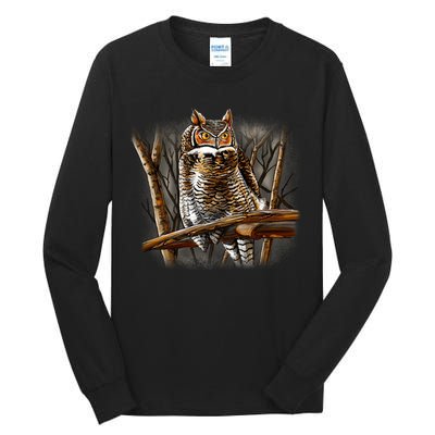 Wildlife - Owl Perched Tall Long Sleeve T-Shirt