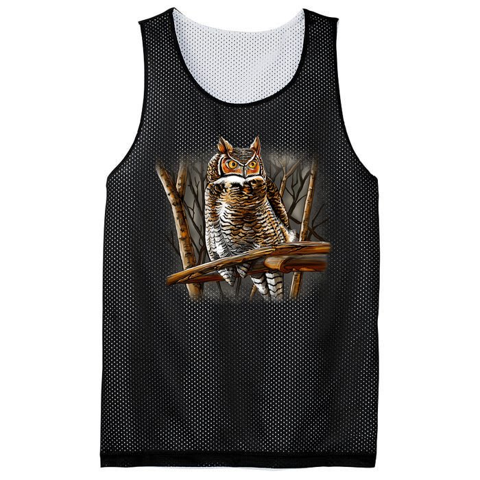 Wildlife - Owl Perched Mesh Reversible Basketball Jersey Tank