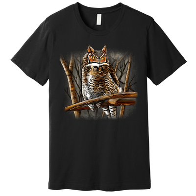 Wildlife - Owl Perched Premium T-Shirt