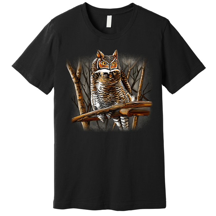 Wildlife - Owl Perched Premium T-Shirt