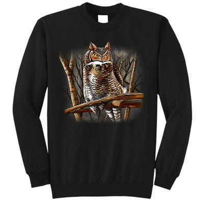 Wildlife - Owl Perched Tall Sweatshirt