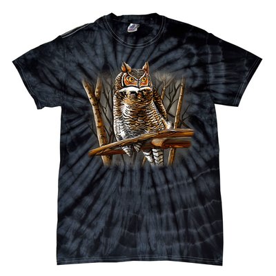 Wildlife - Owl Perched Tie-Dye T-Shirt