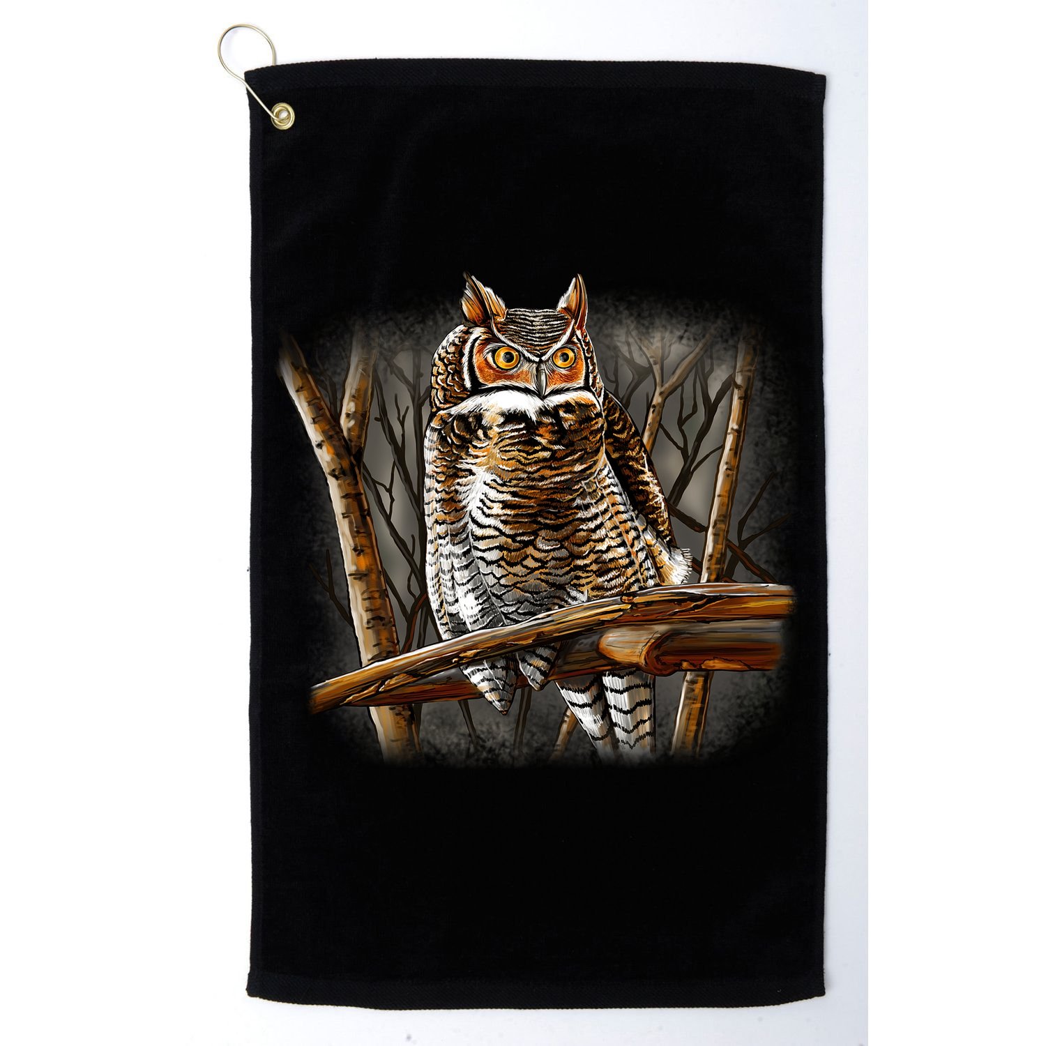 Wildlife - Owl Perched Golf Towel