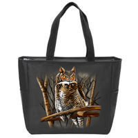 Wildlife - Owl Perched Zip Tote Bag