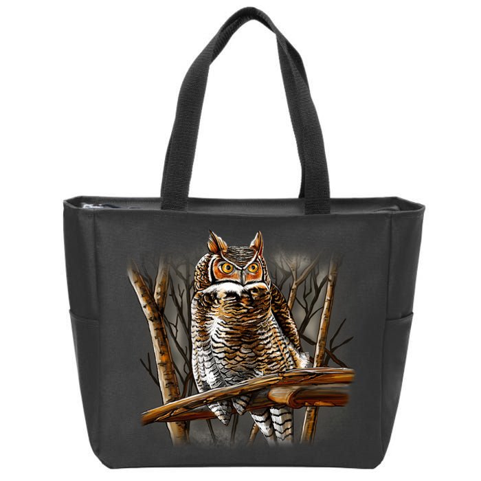 Wildlife - Owl Perched Zip Tote Bag