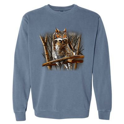 Wildlife - Owl Perched Garment-Dyed Sweatshirt