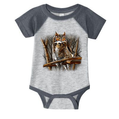 Wildlife - Owl Perched Infant Baby Jersey Bodysuit