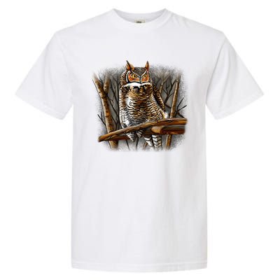 Wildlife - Owl Perched Garment-Dyed Heavyweight T-Shirt