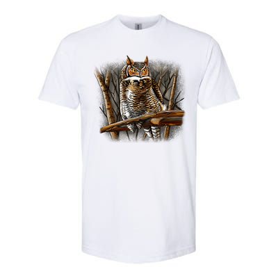 Wildlife - Owl Perched Softstyle CVC T-Shirt