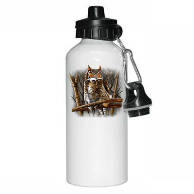 Wildlife - Owl Perched Aluminum Water Bottle