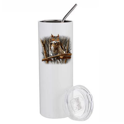 Wildlife - Owl Perched Stainless Steel Tumbler