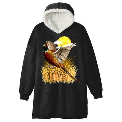 Wildlife - Pheasant Bird Portrait Hooded Wearable Blanket
