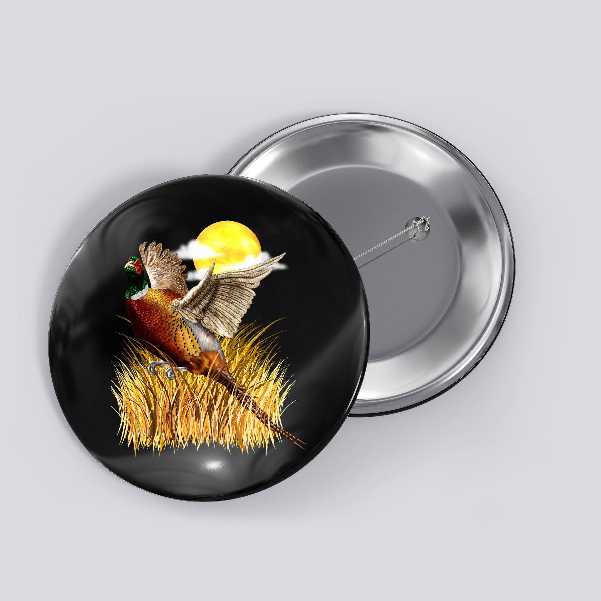Wildlife - Pheasant Bird Portrait Button