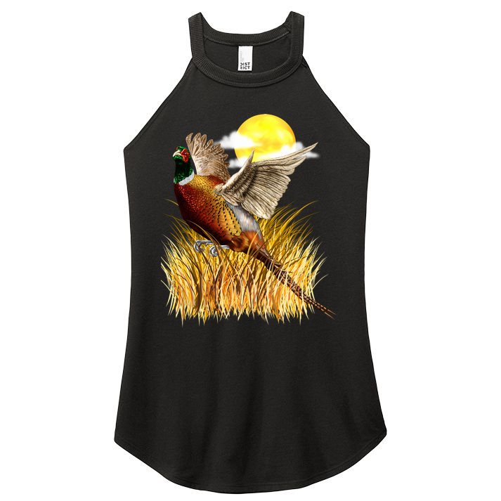 Wildlife - Pheasant Bird Portrait Women's Perfect Tri Rocker Tank