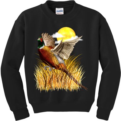 Wildlife - Pheasant Bird Portrait Kids Sweatshirt