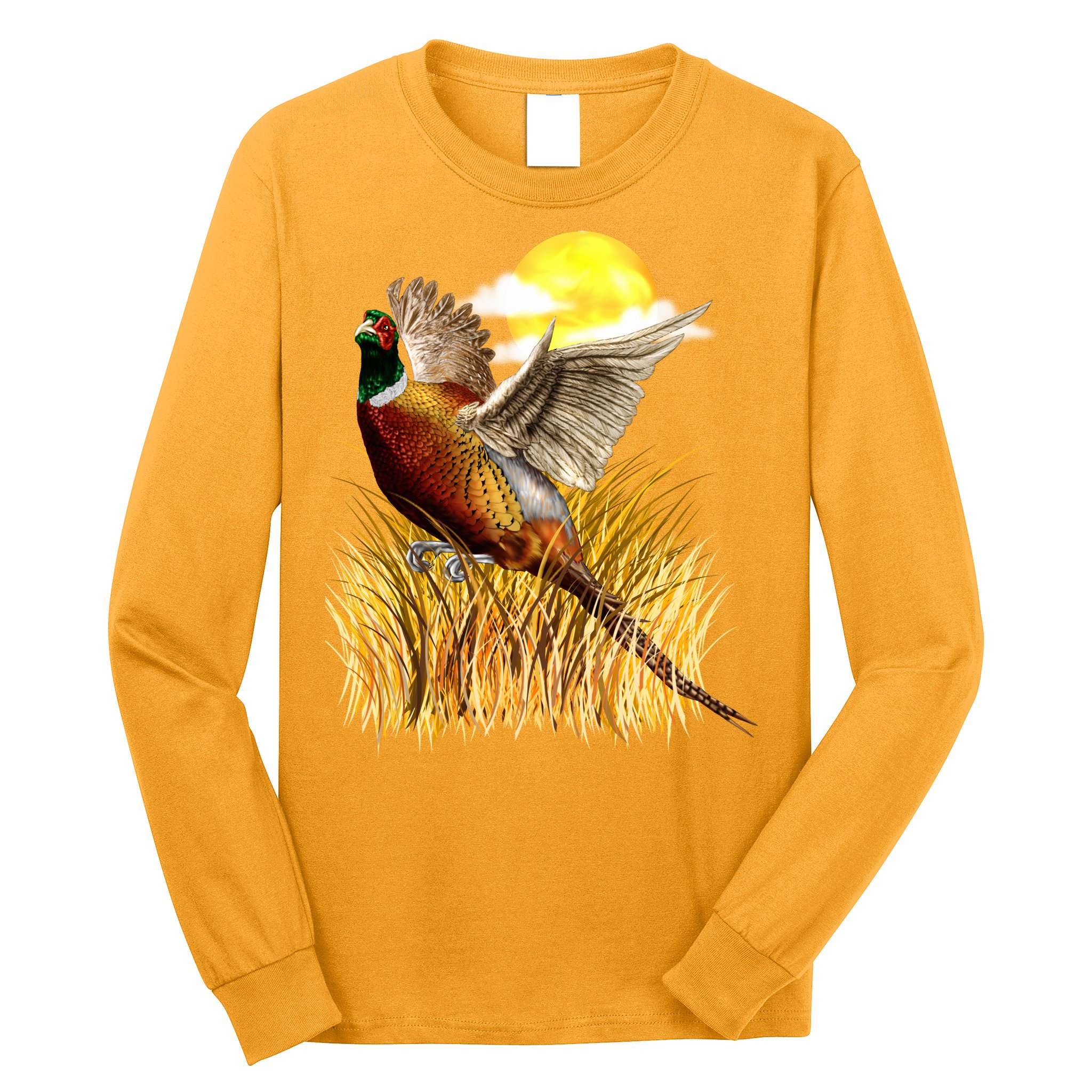 Wildlife - Pheasant Bird Portrait Long Sleeve Shirt