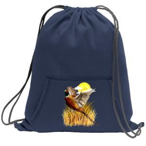 Wildlife - Pheasant Bird Portrait Sweatshirt Cinch Pack Bag