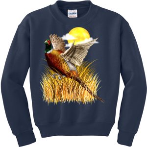 Wildlife - Pheasant Bird Portrait Kids Sweatshirt