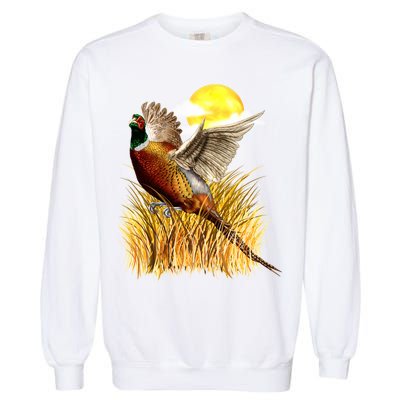Wildlife - Pheasant Bird Portrait Garment-Dyed Sweatshirt
