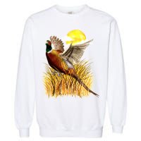 Wildlife - Pheasant Bird Portrait Garment-Dyed Sweatshirt