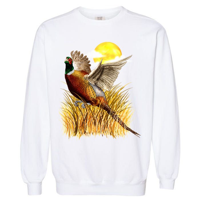 Wildlife - Pheasant Bird Portrait Garment-Dyed Sweatshirt