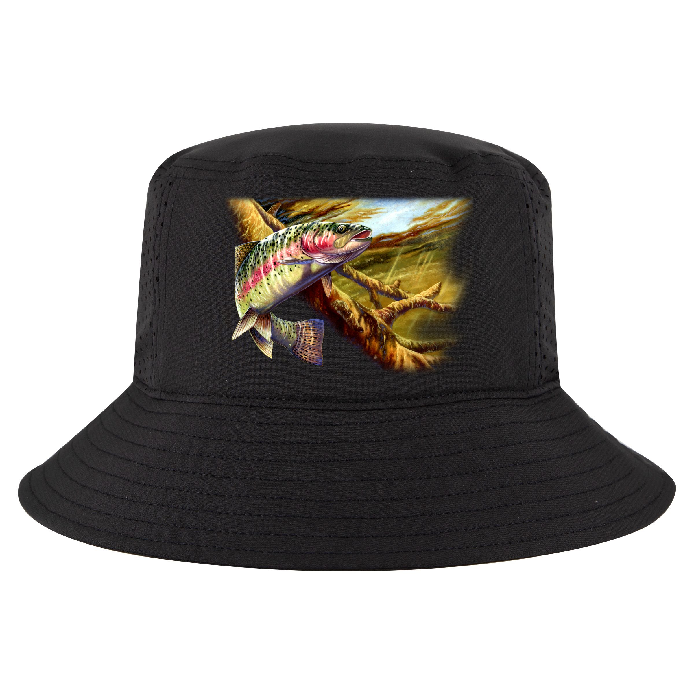 Wildlife - Rainbow Trout Cool Comfort Performance Bucket Hat