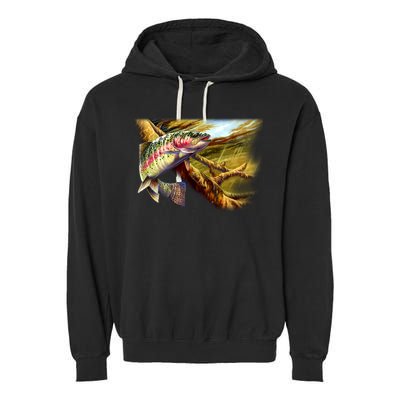 Wildlife - Rainbow Trout Garment-Dyed Fleece Hoodie