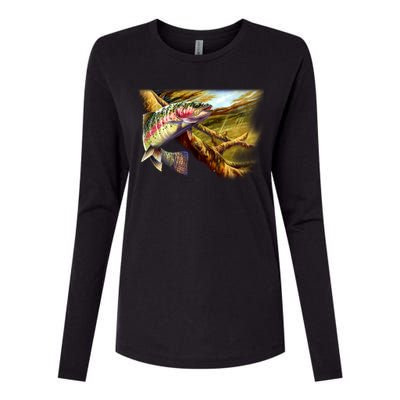 Wildlife - Rainbow Trout Womens Cotton Relaxed Long Sleeve T-Shirt