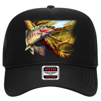 Wildlife - Rainbow Trout High Crown Mesh Back Trucker Hat