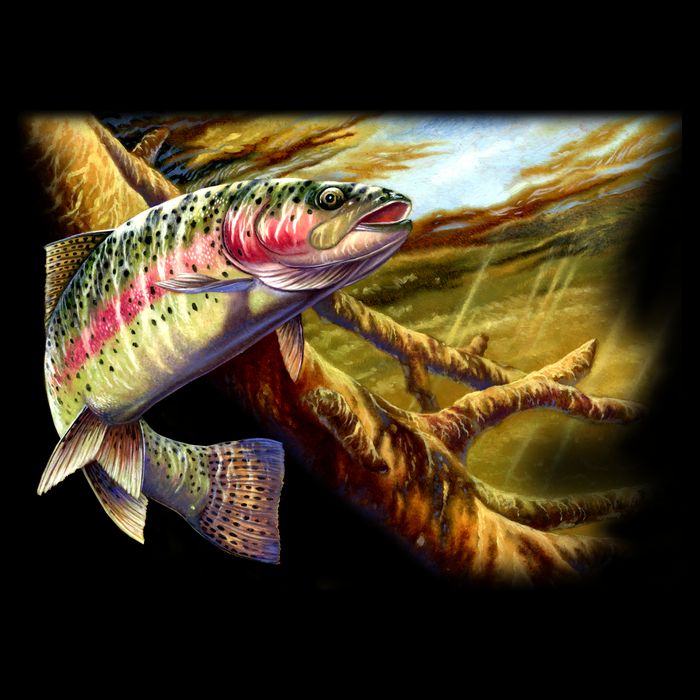 Wildlife - Rainbow Trout Flat Bill Trucker Hat