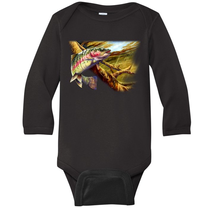 Wildlife - Rainbow Trout Baby Long Sleeve Bodysuit