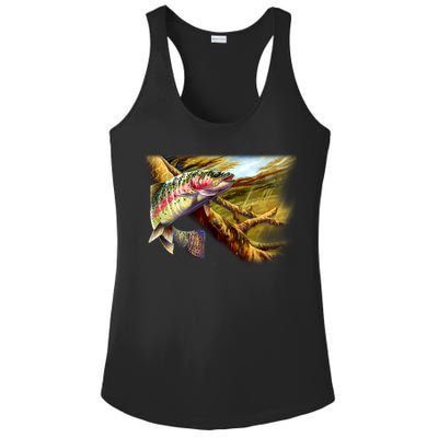 Wildlife - Rainbow Trout Ladies PosiCharge Competitor Racerback Tank