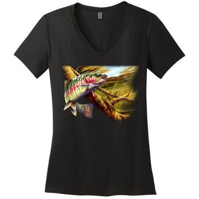 Wildlife - Rainbow Trout Women's V-Neck T-Shirt