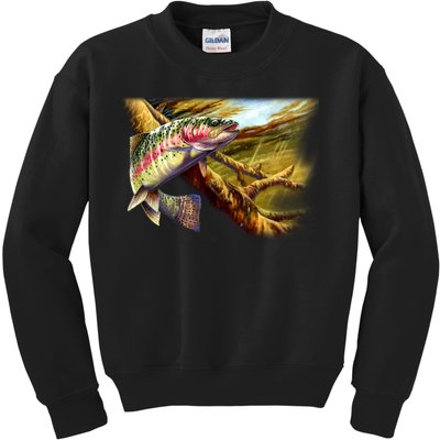 Wildlife - Rainbow Trout Kids Sweatshirt