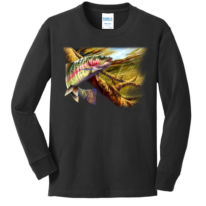 Wildlife - Rainbow Trout Kids Long Sleeve Shirt