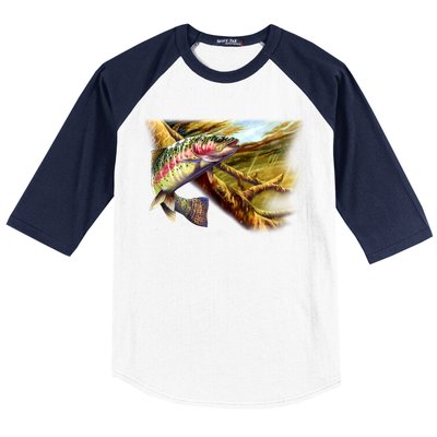 Wildlife - Rainbow Trout Baseball Sleeve Shirt