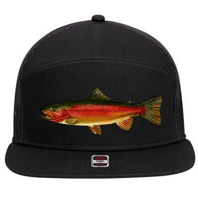 Wildlife - Rainbow Trout Side 7 Panel Mesh Trucker Snapback Hat