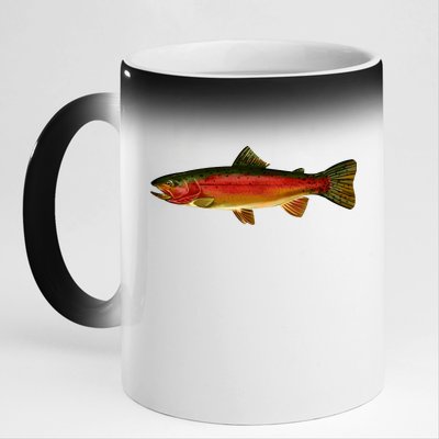 Wildlife - Rainbow Trout Side 11oz Black Color Changing Mug