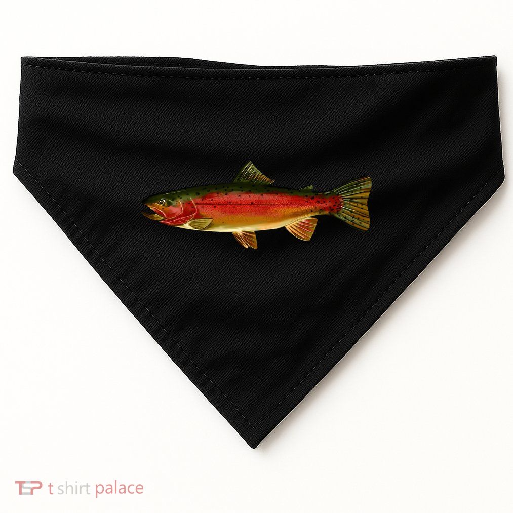 Wildlife - Rainbow Trout Side USA-Made Doggie Bandana