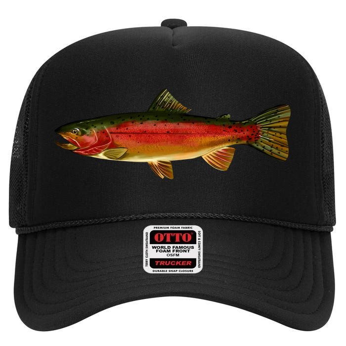 Wildlife - Rainbow Trout Side High Crown Mesh Back Trucker Hat