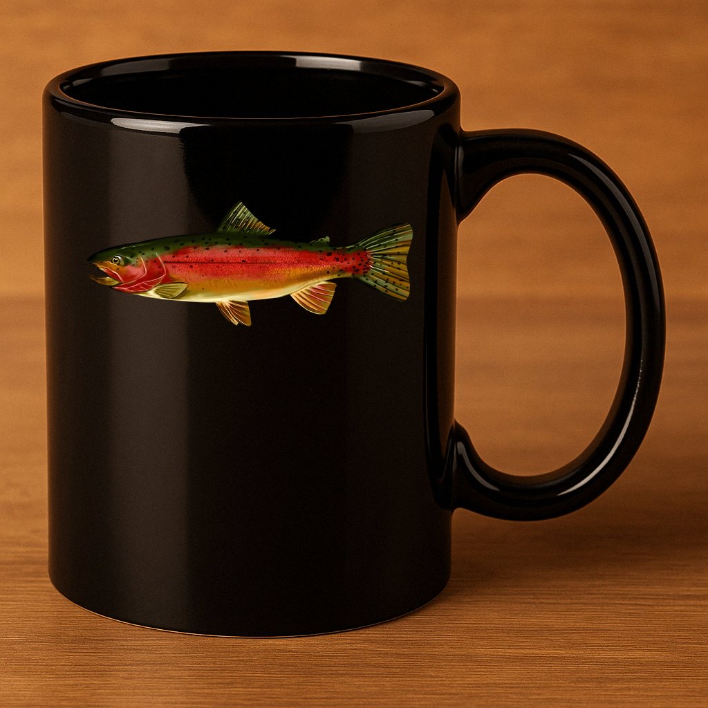 Wildlife - Rainbow Trout Side 11oz C Handle Ceramic Mug