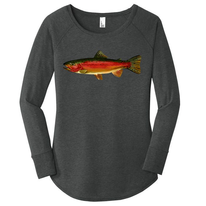 Wildlife - Rainbow Trout Side Women's Perfect Tri Tunic Long Sleeve Shirt