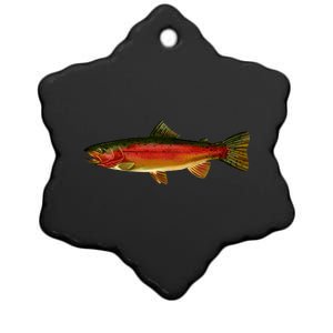 Wildlife - Rainbow Trout Side Ceramic Star Ornament