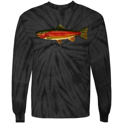 Wildlife - Rainbow Trout Side Tie-Dye Long Sleeve Shirt