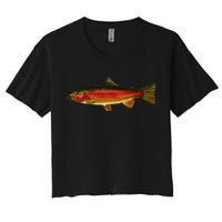 Wildlife - Rainbow Trout Side Women's Crop Top Tee