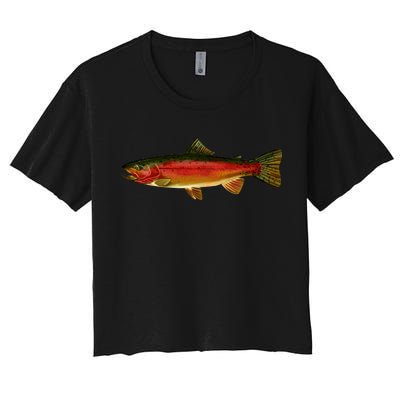 Wildlife - Rainbow Trout Side Women's Crop Top Tee