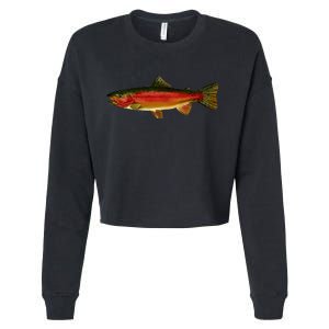 Wildlife - Rainbow Trout Side Cropped Pullover Crew