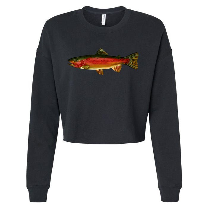 Wildlife - Rainbow Trout Side Cropped Pullover Crew