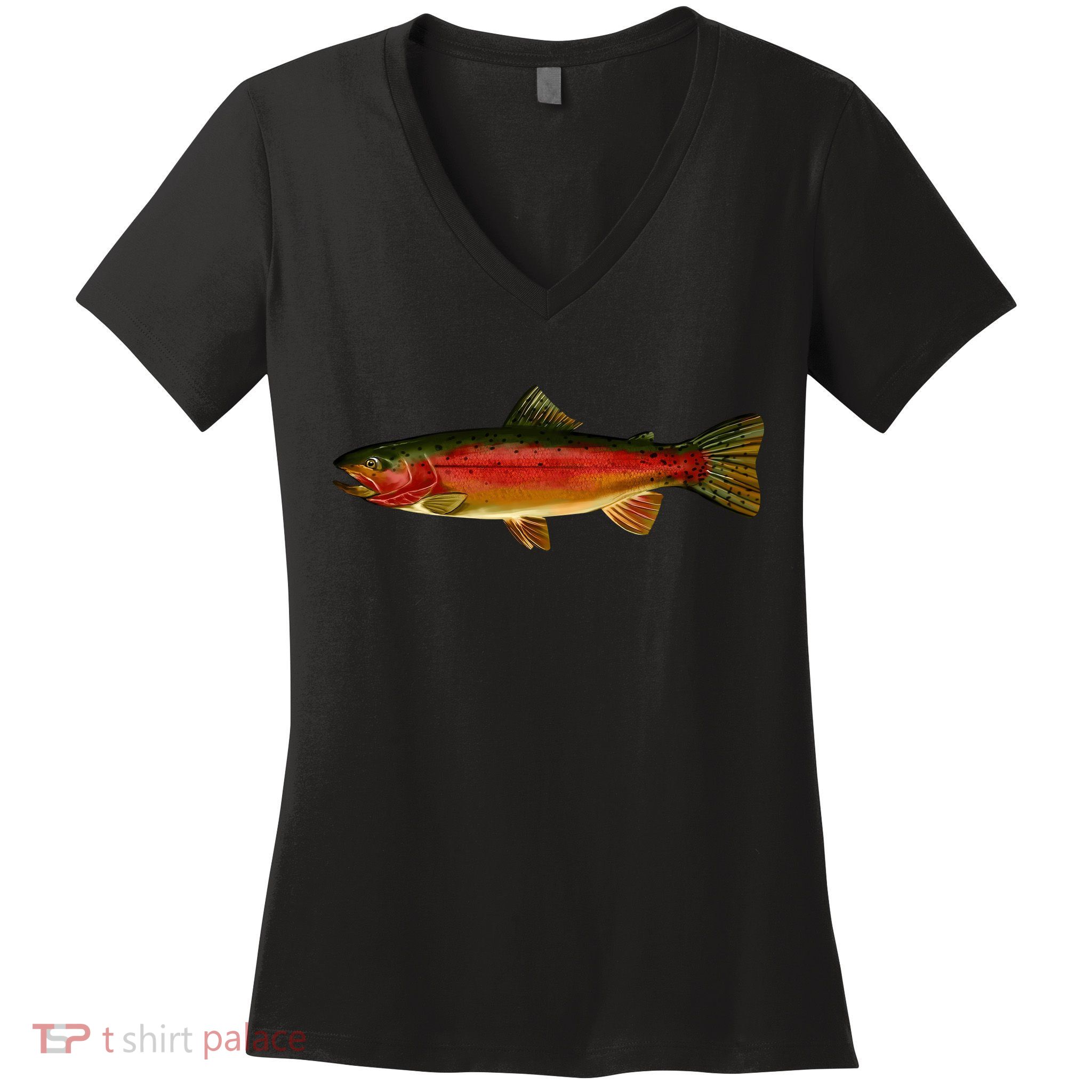 Wildlife - Rainbow Trout Side Women's V-Neck T-Shirt