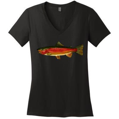 Wildlife - Rainbow Trout Side Women's V-Neck T-Shirt